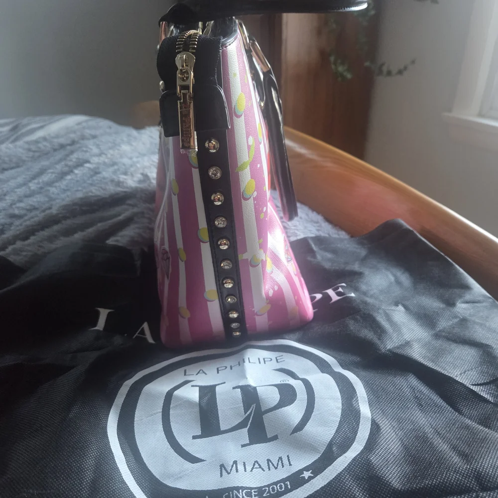 La Philipe Pink Graphic Tote Bag - Picture 3 of 6